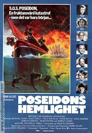 Poseidons hemlighet 1979 poster Michael Caine Skepp och båtar