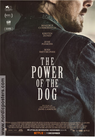 The Power of the Dog 2021 movie poster Benedict Cumberbatch Kirsten Dunst Jesse Plemons Jane Campion