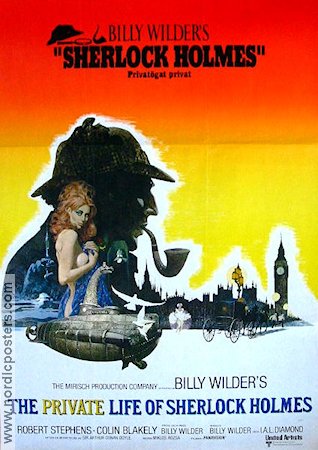 The Private Life of Sherlock Holmes 1970 movie poster Billy Wilder Find more: Sherlock Holmes