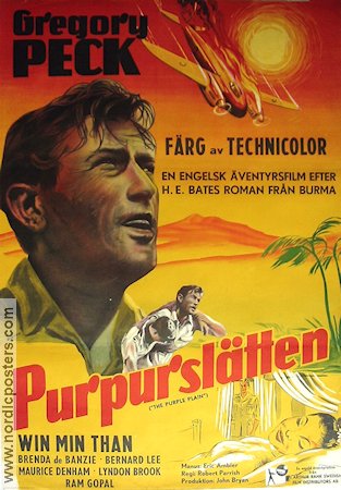 The Purple Plain 1954 movie poster Gregory Peck Win Min Than Asia