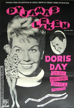 The Pajama Game 1958 movie poster Doris Day John Raitt