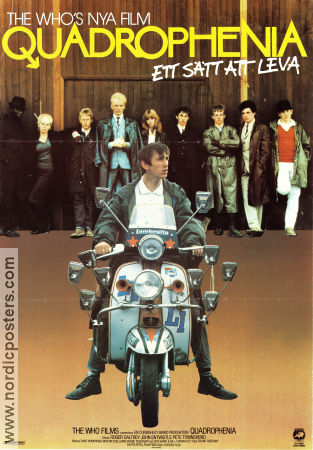 Quadrophenia 1980 movie poster Phil Davis Roger Daltrey The Who Phil Daniels Sting Pete Townsend Franc Roddam Motorcycles Rock and pop