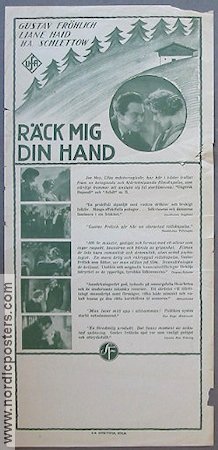 Räck mig din hand 1930 movie poster Gustav Fröhlich Mountains