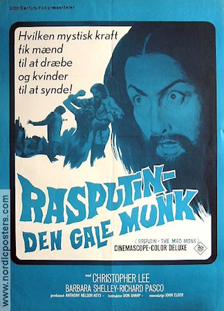 Rasputin The Mad Monk 1966 poster Christopher Lee