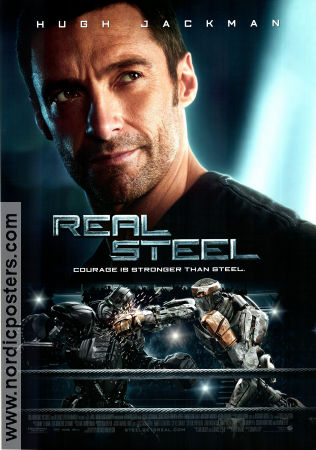 Real Steel 2011 poster Hugh Jackman Evangeline Lilly Shawn Levy Rock och pop