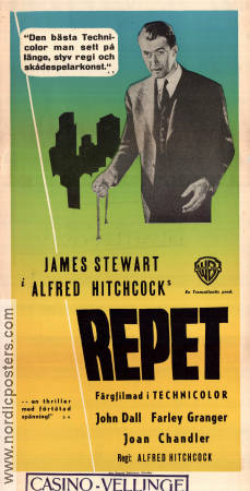 Repet 1948 poster James Stewart John Dall Farley Granger Alfred Hitchcock