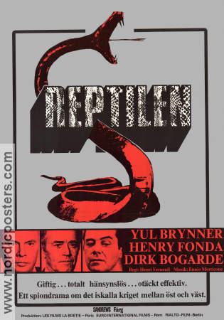 The Serpent 1972 movie poster Yul Brynner Henry Fonda Dirk Bogarde Henri Verneuil Snakes