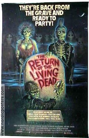 The Return of the Living Dead 1985 movie poster Clu Gulager