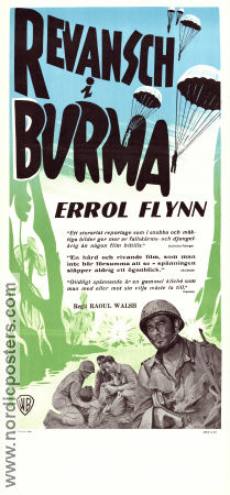 Revansch i Burma 1945 poster Errol Flynn James Brown William Prince Raoul Walsh Krig
