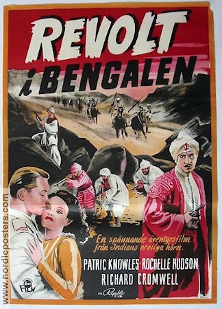 Revolt i Bengalen 1946 poster Patric Knowles Berg