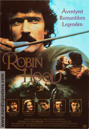 Robin Hood 1991 movie poster Patrick Bergin Uma Thurman Jürgen Prochnow John Irvin