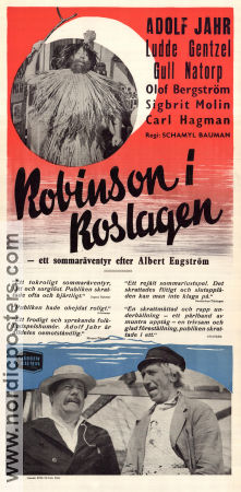 Robinson i Roslagen 1948 movie poster Adolf Jahr Ludde Gentzel Gull Natorp Schamyl Bauman Writer: Albert Engström Production: Sandrews Skärgård