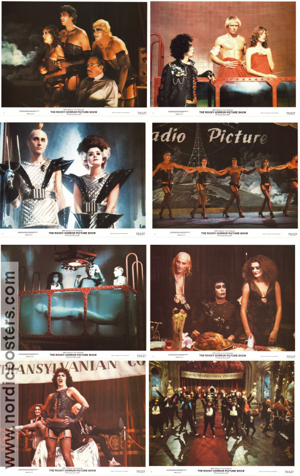 Rocky Horror Picture Show 1975 lobby card set Tim Curry Susan Sarandon Barry Bostwick Meat Loaf Jim Sharman Musicals Rock and pop