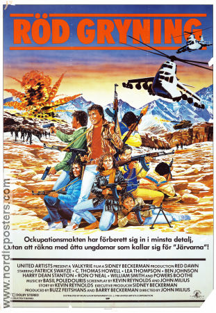 Red Dawn 1984 movie poster Patrick Swayze Powers Boothe John Milius Mountains