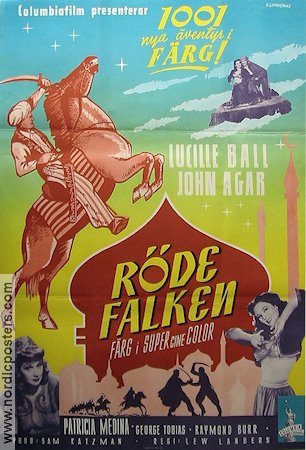 Röde falken 1952 poster Lucille Ball John Agar Äventyr matinée