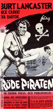 The Crimson Pirate 1952 movie poster Burt Lancaster Nick Cravat Eva Bartok Robert Siodmak Adventure and matine