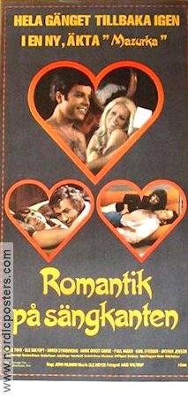 Romantik på sängkanten 1973 poster Ole Söltoft Birte Tove John Hilbard Danmark