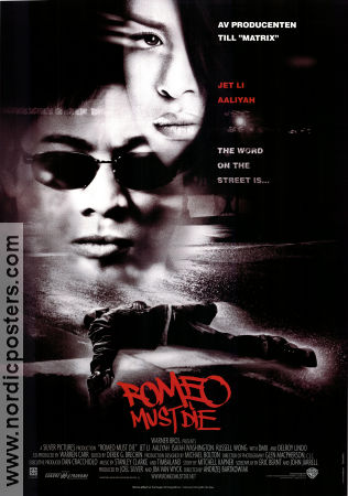 Romeo Must Die 2000 movie poster Jet Li Aaliyah Isaiah Washington Andrzej Bartkowiak Asia
