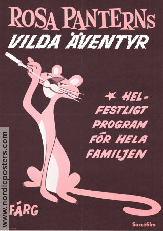 Rosa Panterns vilda äventyr 1970 movie poster Bob Camp Find more: Pink Panther Find more: Festival Animation From TV Smoking Cats