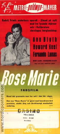 Rose Marie 1954 movie poster Ann Blyth Howard Keel Fernando Lamas Mervyn LeRoy
