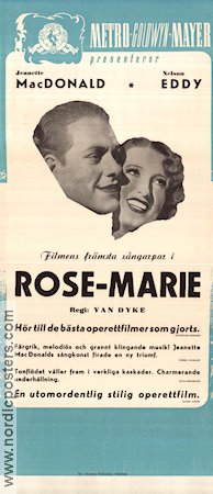 Rose-Marie 1936 movie poster Jeanette MacDonald Nelson Eddy Reginald Owen WS Van Dyke Musicals