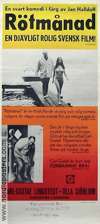 Rötmånad 1970 poster Christina Lindberg Carl-Gustaf Lindstedt Ulla Sjöblom Jan Halldoff Kultfilmer