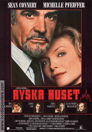 The Russia House 1990 movie poster Sean Connery Michelle Pfeiffer Roy Scheider Fred Schepisi
