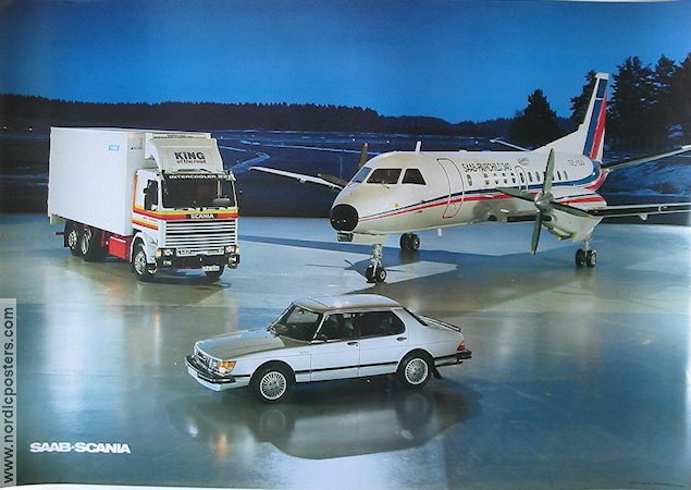 SAAB Scania SAAB Turbo 1988 poster Cars and racing Planes