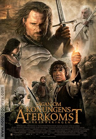 The Return of the King 2003 movie poster Elijah Wood Ian McKellen Cate Blanchett Viggo Mortensen Orlando Bloom Peter Jackson Find more: Lord of the Rings