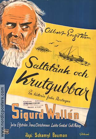 Saltstänk och krutgubbar 1946 movie poster Sigurd Wallén John Elfström Ludde Gentzel Albert Engström Schamyl Bauman Skärgård