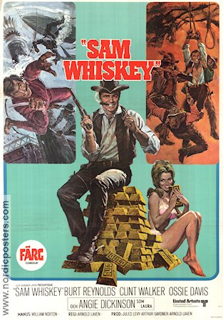 Sam Whiskey 1969 poster Burt Reynolds Angie Dickinson Clint Walker Arnold Laven Pengar