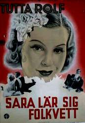 Sara lär sig folkvett 1937 movie poster Tutta Rolf Håkan Westergren