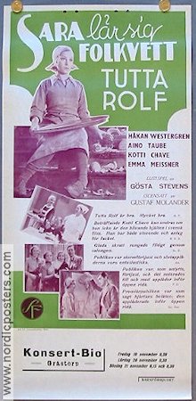 Sara lär sig folkvett 1937 movie poster Tutta Rolf Håkan Westergren Emma Meissner