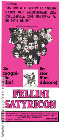 Satyricon 1969 poster Martin Potter Hiram Keller Max Born Federico Fellini Konstaffischer
