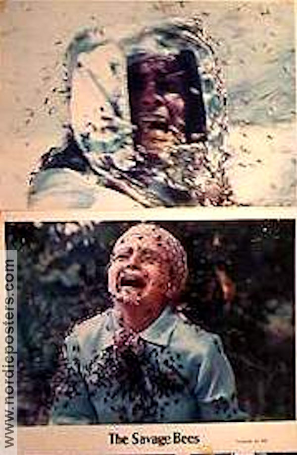 The Savage Bees 1976 lobby card set Ben Johnson Insects and spiders
