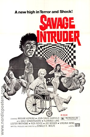 Savage Intruder 1970 movie poster Miriam Hopkins