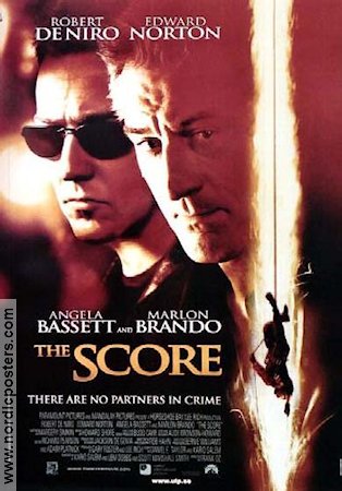 The Score 2001 movie poster Robert De Niro Edward Norton Marlon Brando Frank Oz