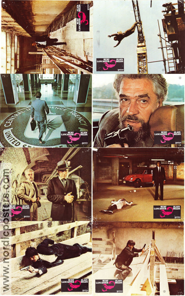 Scorpio 1973 lobby card set Burt Lancaster Alain Delon Paul Scofield Michael Winner