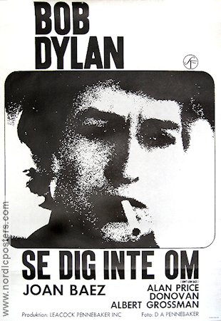 Se dig inte om 1965 poster Bob Dylan Rökning Rock och pop
