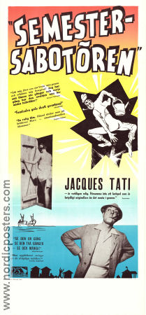Semestersabotören 1953 poster Nathalie Pascaud Micheline Rolla Jacques Tati Resor