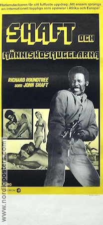 Shaft och människosmugglarna 1973 poster Richard Roundtree Black Cast