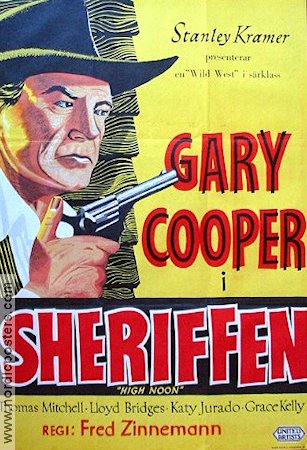 High Noon 1952 movie poster Gary Cooper Grace Kelly Fred Zinnemann