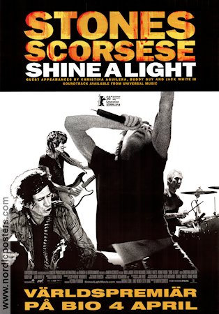 Shine a Light 2008 movie poster Rolling Stones Mick Jagger Keith Richards Charlie Watts Ronnie Wood Martin Scorsese Rock and pop Documentaries