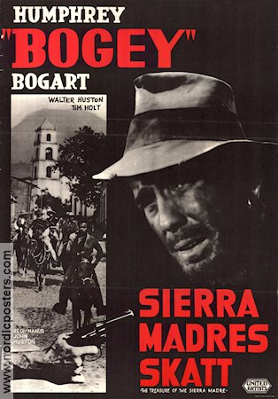 The Treasure of the Sierra Madre 1948 movie poster Humphrey Bogart Walter Huston Tim Holt John Huston