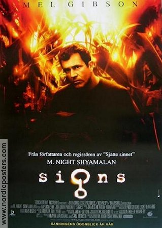Signs 2002 movie poster Mel Gibson Joaquin Phoenix Rory Culkin M Night Shyamalan