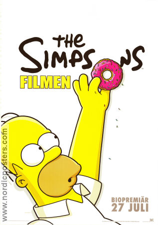 The Simpsons Movie 2007 movie poster Homer Simpson Matt Groening Animation Food and drink From TV