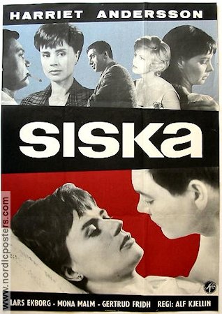 Siska 1962 movie poster Harriet Andersson Lars Ekborg Mona Malm Alf Kjellin