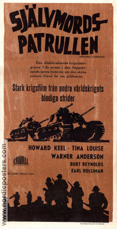 Självmordspatrullen 1961 poster Howard Keel Tina Louise Burt Reynolds Byron Haskin