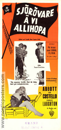 Sjörövare är vi allihopa 1952 poster Abbott and Costello Bud Abbott Lou Costello Charles Laughton