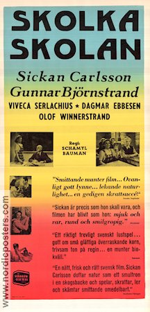 Skolka skolan 1949 poster Sickan Carlsson Gunnar Björnstrand Olof Winnerstrand Schamyl Bauman Skola